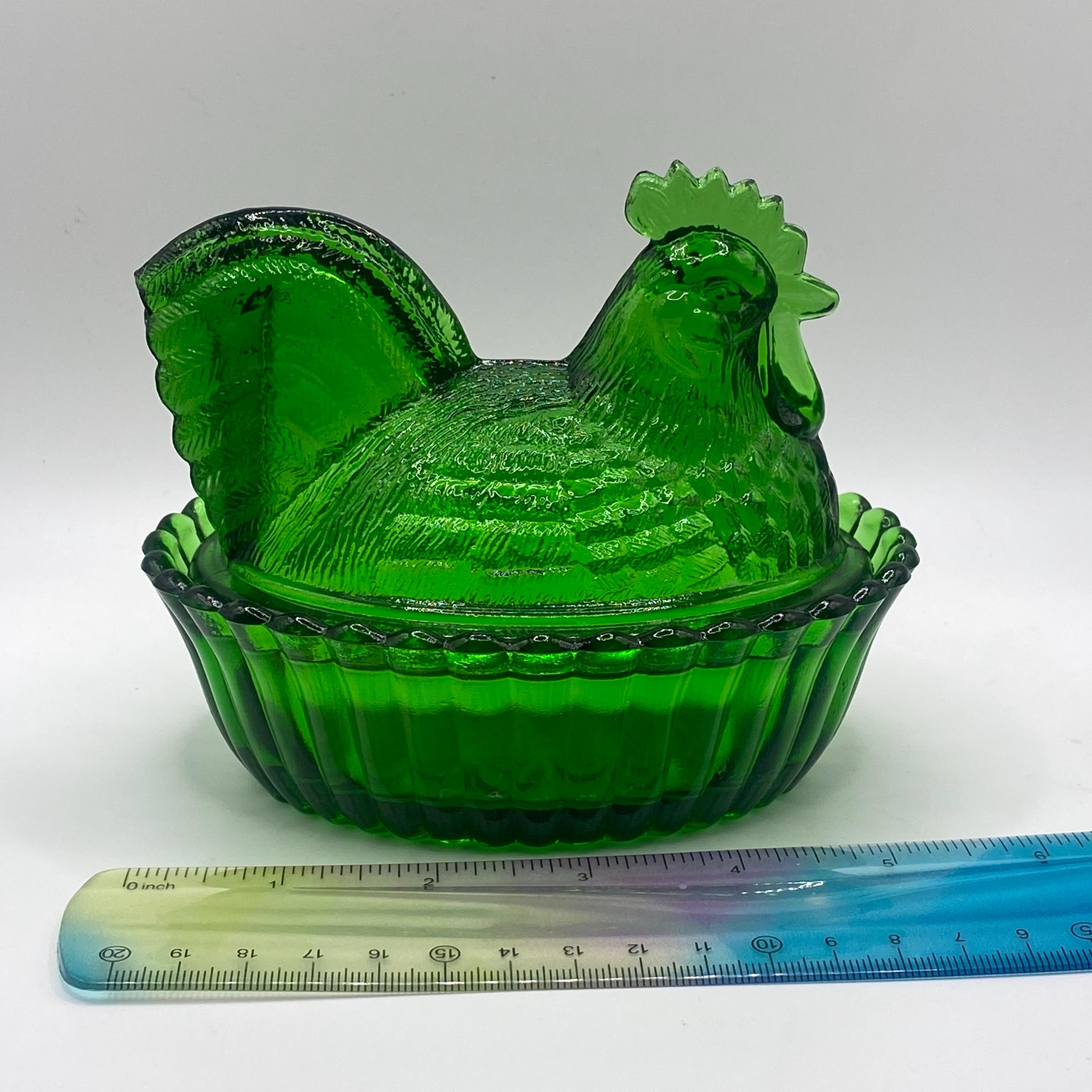 NEW Rosso Westmoreland Emerald Green Rooster Hen on Nest Chicken