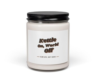 Candle for Cozy Nights In, Homebody Gift for Tea and Book Lovers