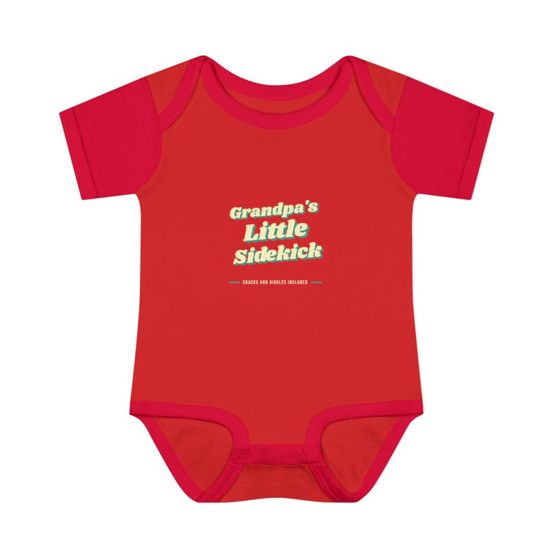 Baby Bodysuit for Grandpa's Little Sidekick, Sweet New Baby Gift or Grandparent Reveal image 8