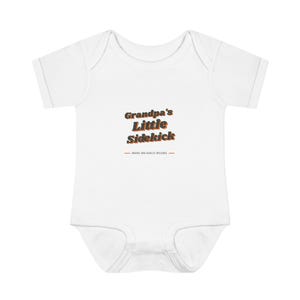 Baby Bodysuit for Grandpa's Little Sidekick, Sweet New Baby Gift or Grandparent Reveal image 1
