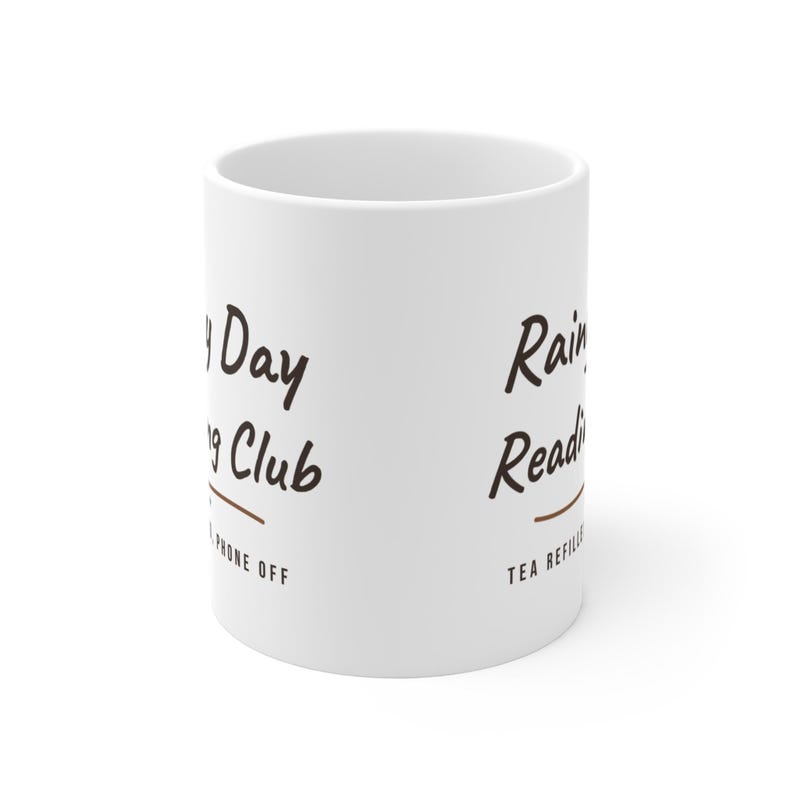 Mug for Book and Tea Lovers, Cozy Rainy Day Reading Gift image 3