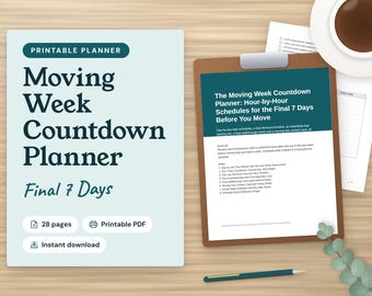 Moving Week Planner Printable: 7-Day Countdown for Renters & Owners