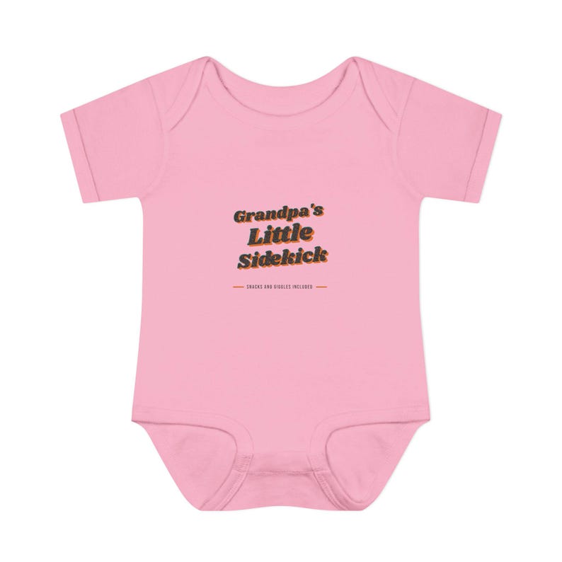 Baby Bodysuit for Grandpa's Little Sidekick, Sweet New Baby Gift or Grandparent Reveal image 7