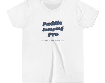 Kids T-shirt for Puddle Jumping Fans, Fun Spring Rain Outfit for Young Explorers
