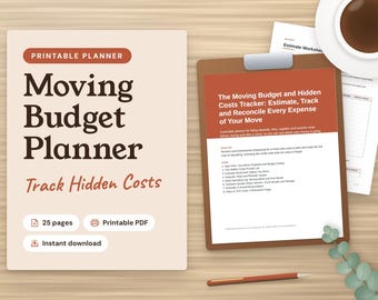 Moving Budget Planner Printable: Track Hidden Moving Costs