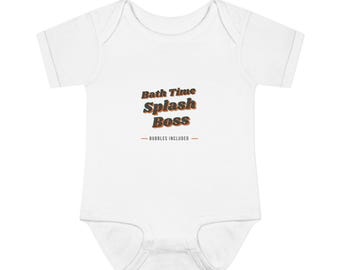 Baby Bodysuit for Splashy Bath Time Babies, Cute Shower Gift or Tiny Water Lover Present