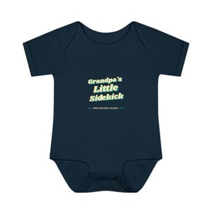 Baby Bodysuit for Grandpa's Little Sidekick, Sweet New Baby Gift or Grandparent Reveal image 6
