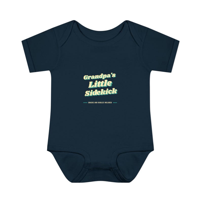 Baby Bodysuit for Grandpa's Little Sidekick, Sweet New Baby Gift or Grandparent Reveal image 6