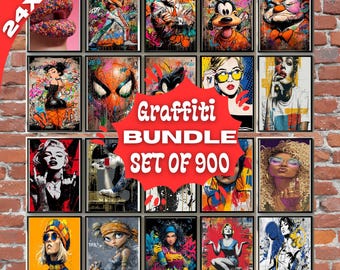 Graffiti Art Bundle | Street Art Hip Hop Poster Set (Digital Download) SET OF 900