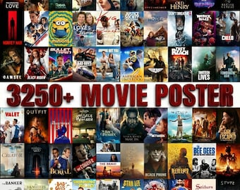 Movie Poster Bundle 3250+ Digital Downloads | Retro 80s 90s Film Wall Art | Action, Drama, Horror, Comedy, Pop Culture Prints