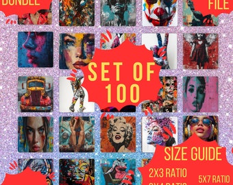 Street Art Digital Poster Bundle – 100 Graffiti Art Prints Pop  Wall Set