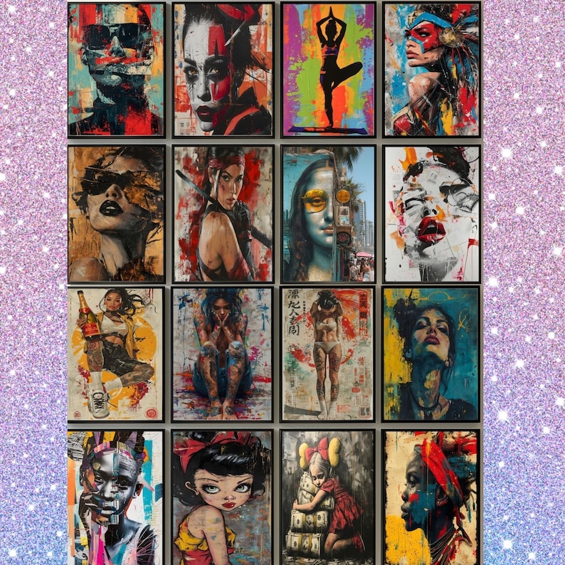 Maximalist Wall Art Set of 599 | Modern Pop Art and Street Art Prints | Urban Graffiti Wall Collage for Gallery Wall, Large Photo Prints image 6