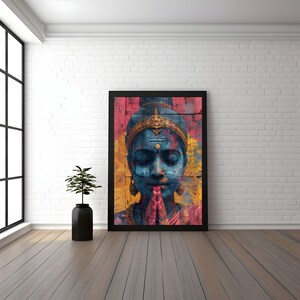 Graffiti Portrait Wall Art Set of 8 – Digital Urban Abstract Faces & Street Style Prints image 4