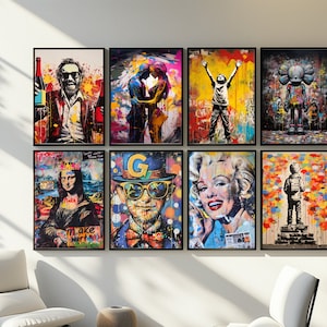 Fashion Graffiti Artful Print | Modern Pop Art Wall Posters | Street Digital Printable Decor