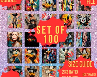 Graffiti Wall Art Bundle | Street Art Pop Art Poster | Graffiti Art Painting Style Print Collection