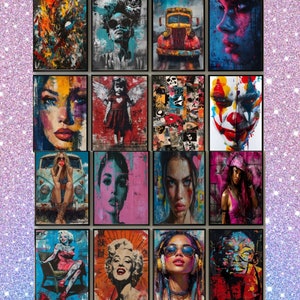 Maximalist Wall Art Set of 599 | Modern Pop Art and Street Art Prints | Urban Graffiti Wall Collage for Gallery Wall, Large Photo Prints image 2