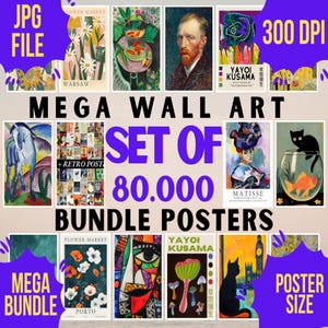 ENTIRE STORE SALE 80K Mega Bundle Wall Art, Maximalist Gallery Set, Eclectic Wall Art, Retro Prints, Trendy Posters, Gallery Wall Décor