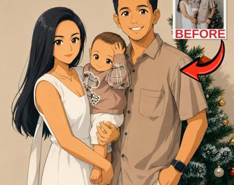 Custom Anime Portrait | Personalized Couple Painting (Digital Download)