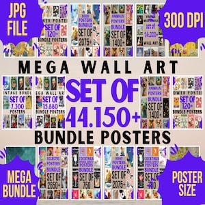 ENTIRE STORE SALE 44K Mega Bundle Wall Art, Maximalist Gallery Set, Eclectic Wall Art, Retro Prints, Trendy Posters, Gallery Wall Décor,
