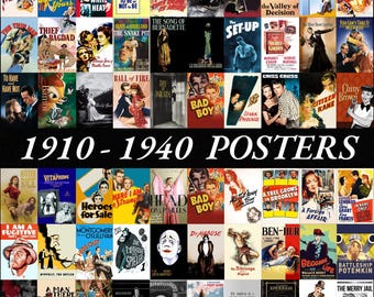 3250枚以上の映画ポスターセット レトロ映画ポスタープリント | メガ