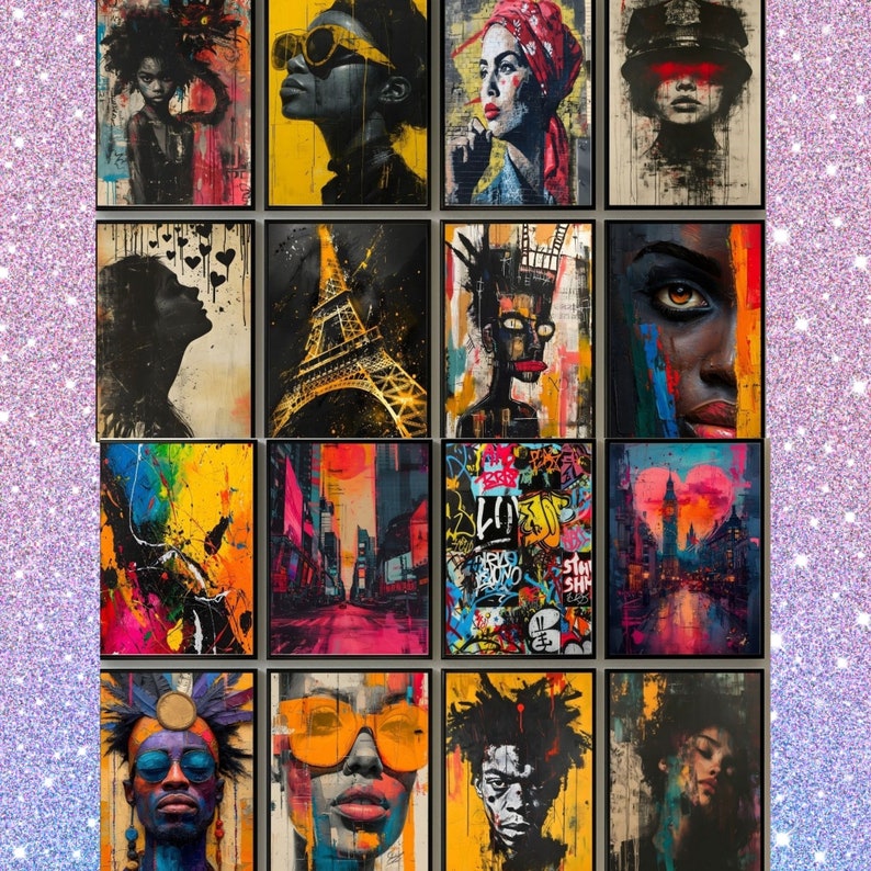 Maximalist Wall Art Set of 599 | Modern Pop Art and Street Art Prints | Urban Graffiti Wall Collage for Gallery Wall, Large Photo Prints image 5