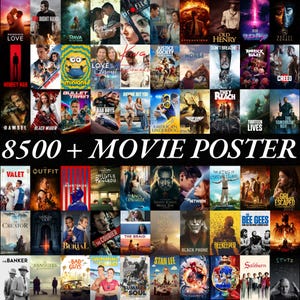 Méga lot d'affiches de cinéma | Art mural affiche de film imprimable | Affiche de film rétro et moderne à téléchargement numérique 8500