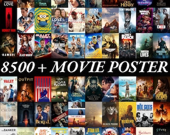 Massive Collection of Movie Posters Mega Bundle | Printable Movie Poster Wall Art | Retro and Modern Film Poster Digital Download 8500