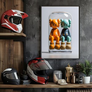 Digitaler Download Hypebeast Kaws Kunst | Figur Poster Print | Vorratsdose mit Deckel