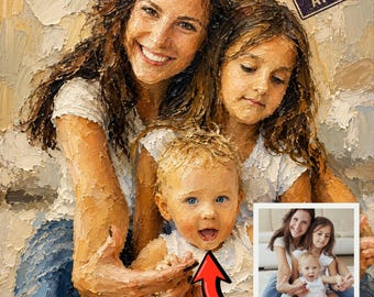 Custom Oil Painting from Photo, Personalized Portrait or Landscape Digital Art, Canvas Style Commission Gift