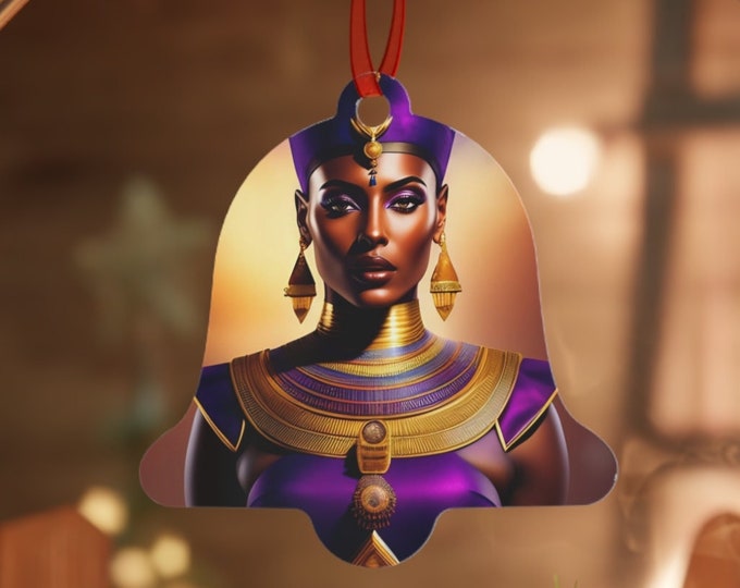 Christmas Ornament of Queen Nefertiti Painting 5, Metal Ornaments, Holiday -Christmas, Holiday Decors, Home Decor, Office Decor, Xmas Decor