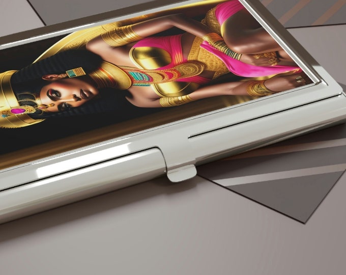 Queen Cleopatra Business Card Holder 14 | Card Holder For Women | Realtor Card Holder | Real Estate Sign | Banker Stylist | Slim Wallet