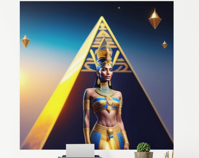 EGYPTIAN GODDESS Maat Original Painting Canvas 9, Wall Art, Home Decoration, Office Decor, The Gods, Modern Art, Black Art, Arts -Gifts