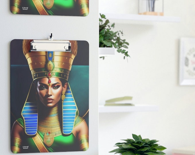 Queen Nefertiti Clipboard 7 | Professional Gift | Teacher Clip Board | Office Clipboard | Coach Clipboard | Black Women Gifts | Black Owned
