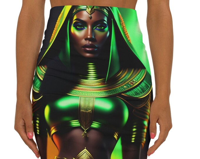 Egyptian Goddess Sekhmet Mini Skirt 2 | Sexy Girlfriend Gift | Low Waisted Dance Skirt | Lounge Skirt | Ethical | Party Club Wear | Summer