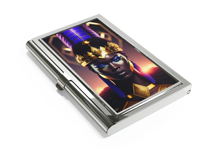 Goddess Isis Business Card Holder 3 | Card Holder for Women | Card Wallet | Realtor Card Holder | Card Display | Professional Slim Wallet