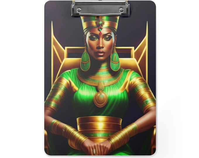 Queen Nefertiti Clipboard 2 | Professional Gift | Teacher Clip Board | Office Clipboard | Coach Clipboard | Black Women Gifts | Black Owned