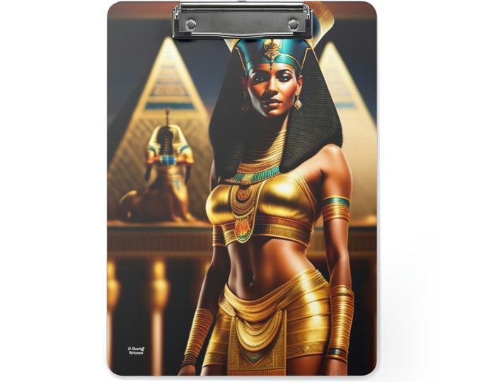 Queen Nefertiti Clipboard 10 | Professional Gift | Teacher Clip Board | Office Clipboard | Coach Clipboard | Black Women Gifts | Black Owned