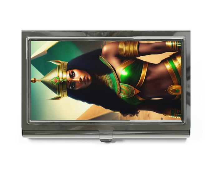 Goddess Isis Business Card Holder 4 | Card Holder for Women | Card Wallet | Realtor Card Holder | Card Display | Professional Slim Wallet