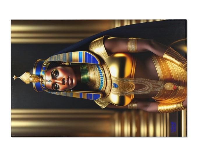 Queen Cleopatra (Indoor) Area Rug, Egyptian Rug, African Black Girl Rug, Soft Rug, Living Room Rug, Area Rug, Home Décor, Office Decor