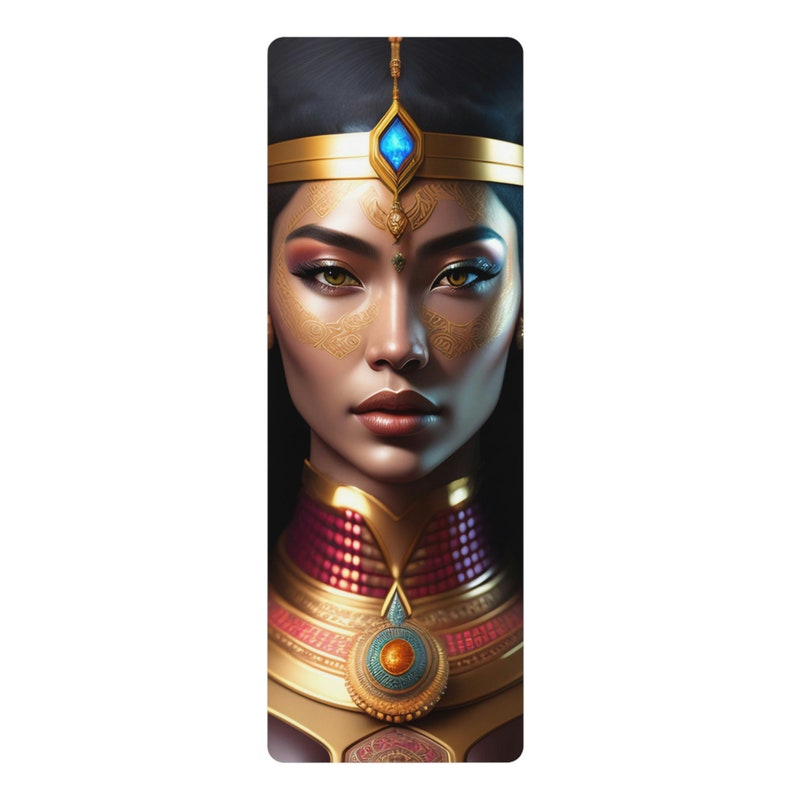Egyptian Queen Cleopatra Yoga Mat 2 Thick Yoga Mat Pilates Etsy