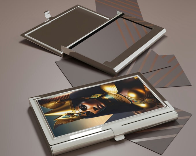 Goddess Isis Business Card Holder 1 | Card Holder For Women | Card Wallet | Realtor Card Holder | Card Display | Professional Slim Wallet