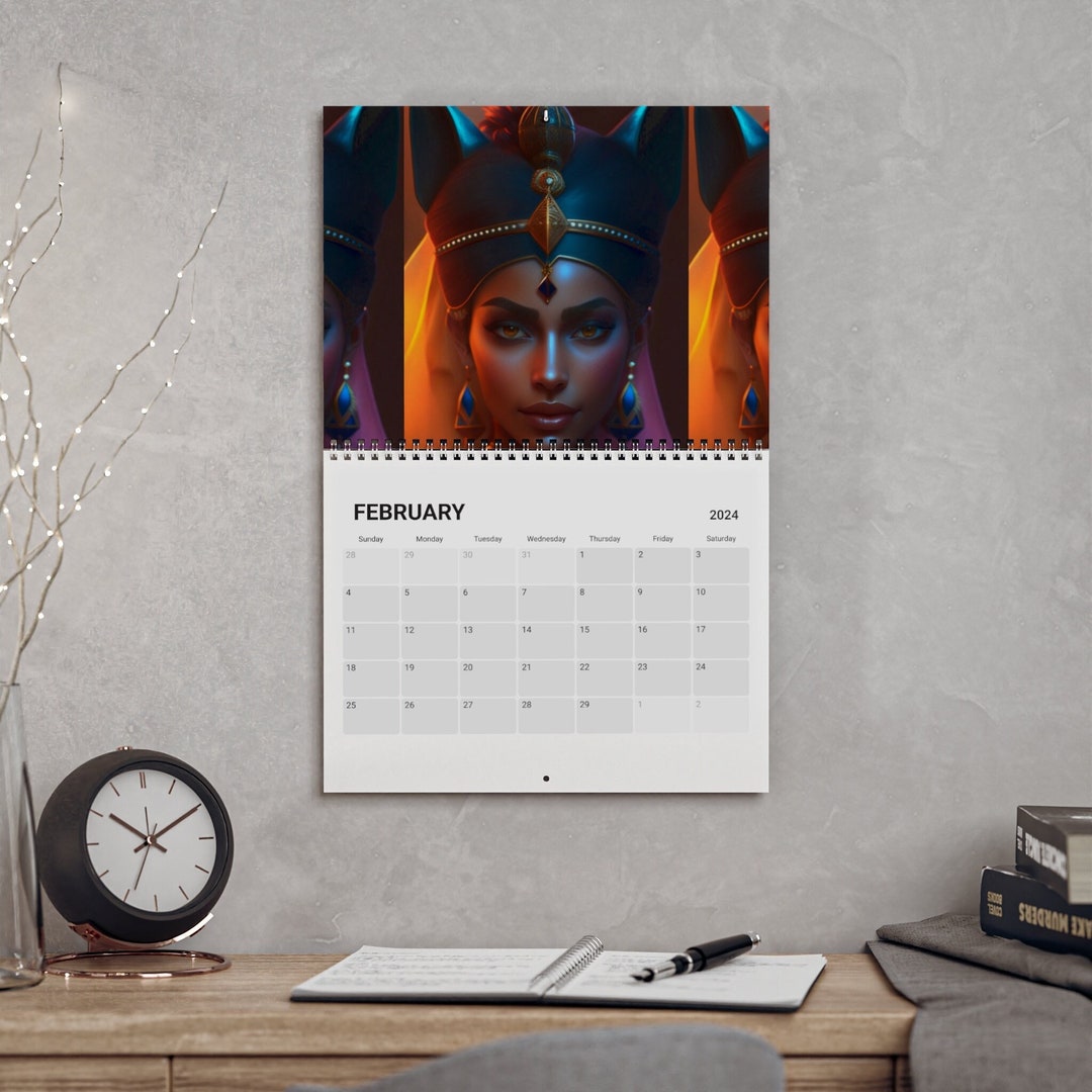 Egyptian Goddess 2024 Calendar Monthly Calendar 2024 Etsy