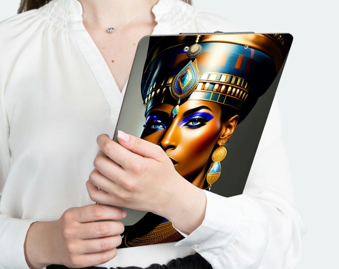 Queen Nefertiti Clipboard 3 | Professional Gift | Teacher Clip Board | Office Clipboard | Coach Clipboard | Black Women Gifts | Black Owned
