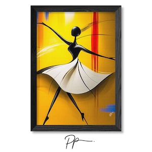 Dancer Three | Abstract Art, Dance Art, Minimalist Art Print, Printable Wall Art, Dancing Print, Colorful Artwork, Instant Digital Download
