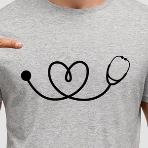 Heart Stethoscope Doctor Nurse SVG-Jpg-Png-Eps Digital Files-For Digital Laser Printing, Vinyl Cricut, DIY Projects,Stickers,Gift for Doctor