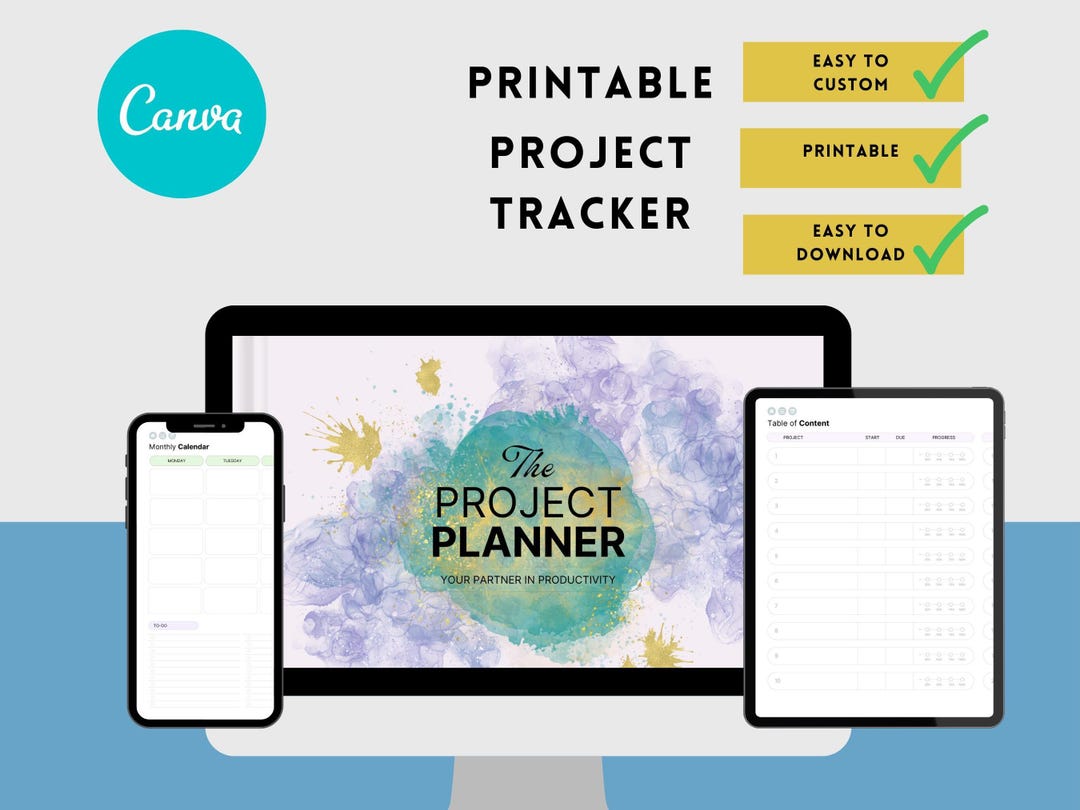 Ultimate Printable Project Tracker for Freelancer, Student & Team ...