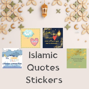 Printable Islamic Stickers | Inspirational Quotes | Digital Download