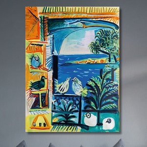Pablo Picasso Cote d&#39;Azur 1962, Picasso Canvas Print, Picasso Art, Rare Print, Original Art, Living Room Wall Art Decor Christmas Gift