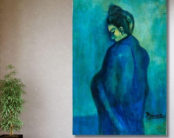 Pablo Picasso's Blue Period and the Old Guitarist Print Art