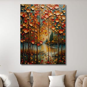 Herbstlaub Leinwand, Natur Wald Wand Kunst, Baum Poster, Gelbe Herbst Blätter, Leinwand Wand Kunst, Blätter Poster, Herbst Baum, Sommer Wand Dekor